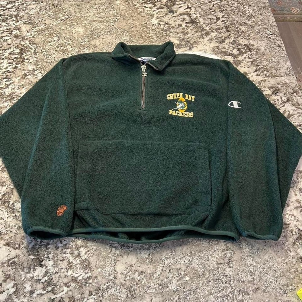 Vintage 1990s Green Bay packers champion fleece sweatshirt Medium